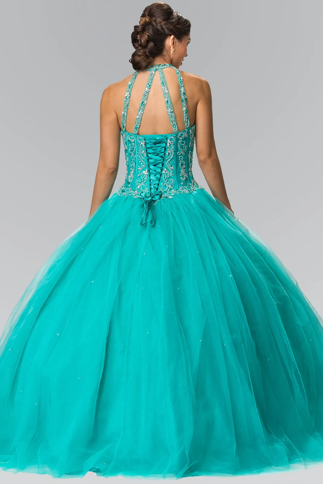 Beads Embellished Quinceanera Long Dress