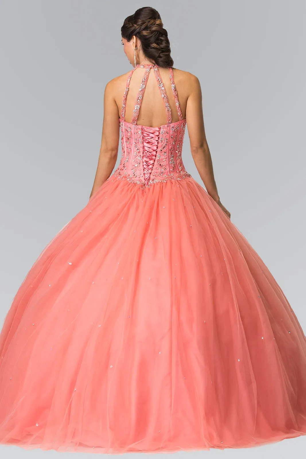 Beads Embellished Quinceanera Long Dress
