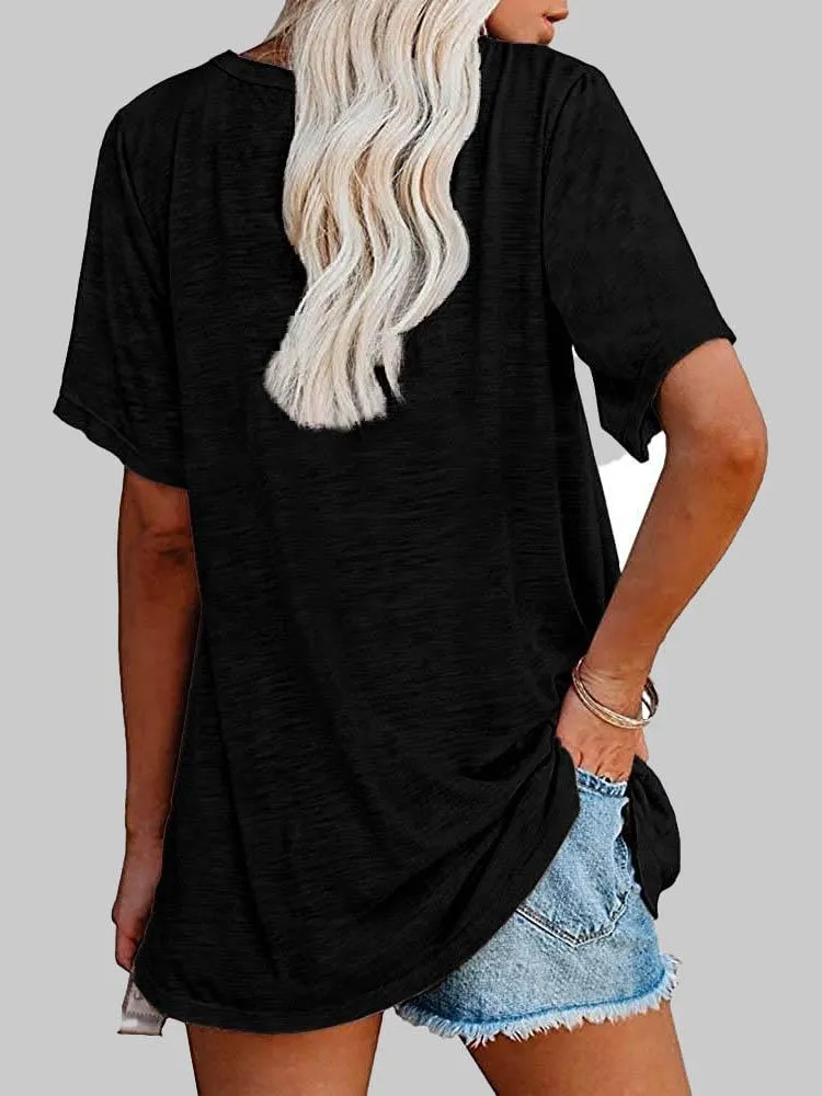 Black Knit T-Shirt