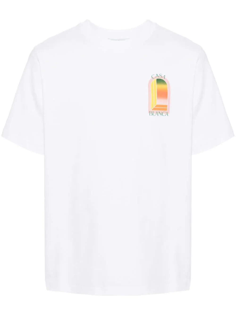 CASABLANCA - Gradient Arch Logo Printed T-Shirt White