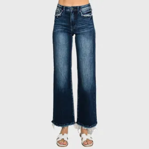 Classic Dark Wash Straight Jeans
