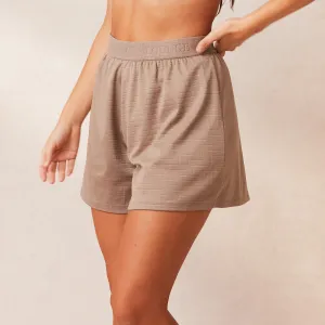 Classic Fleece Oversized Pajama Shorts - Fawn