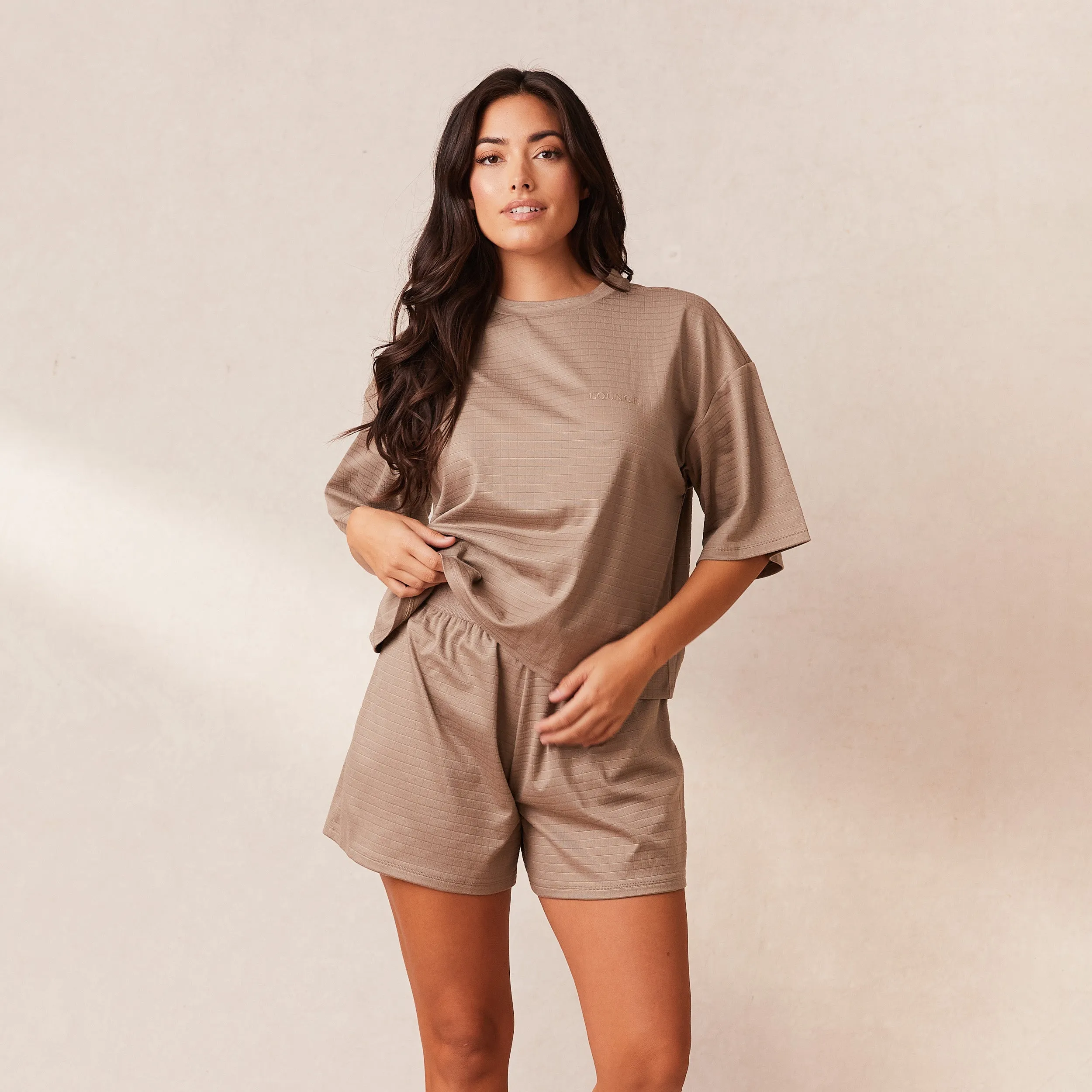 Classic Fleece Oversized Pajama Shorts - Fawn