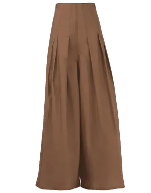 Crispy Cotton Pleated Skirt Pant