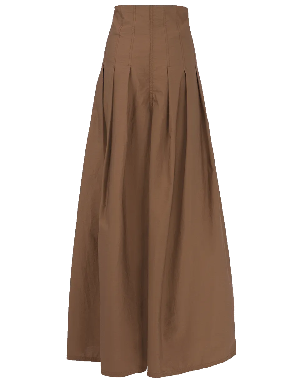 Crispy Cotton Pleated Skirt Pant
