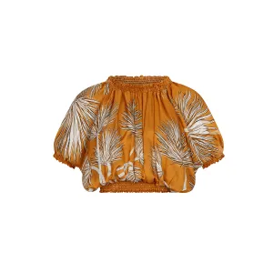 CROP TOP SILK VISCOSE VILLA ORANGE 410