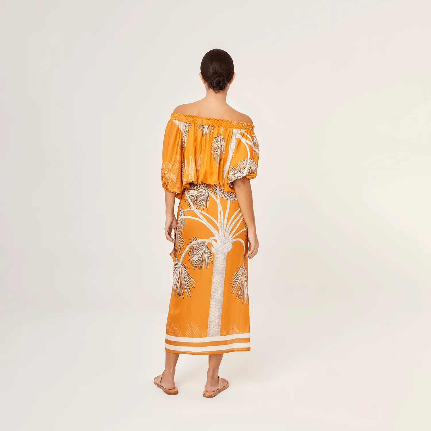 CROP TOP SILK VISCOSE VILLA ORANGE 410