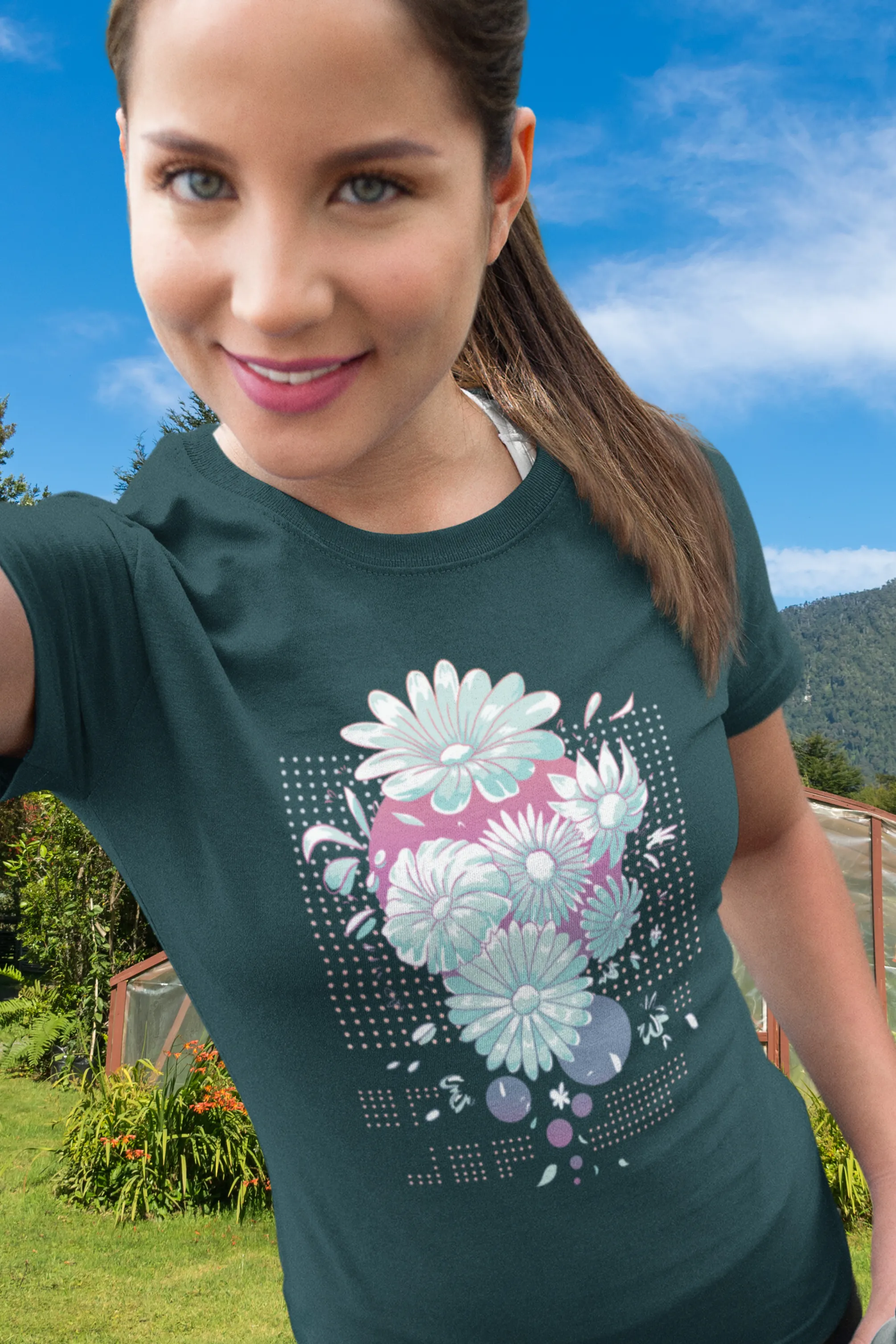 Daisy Delight Printed T-shirt for women