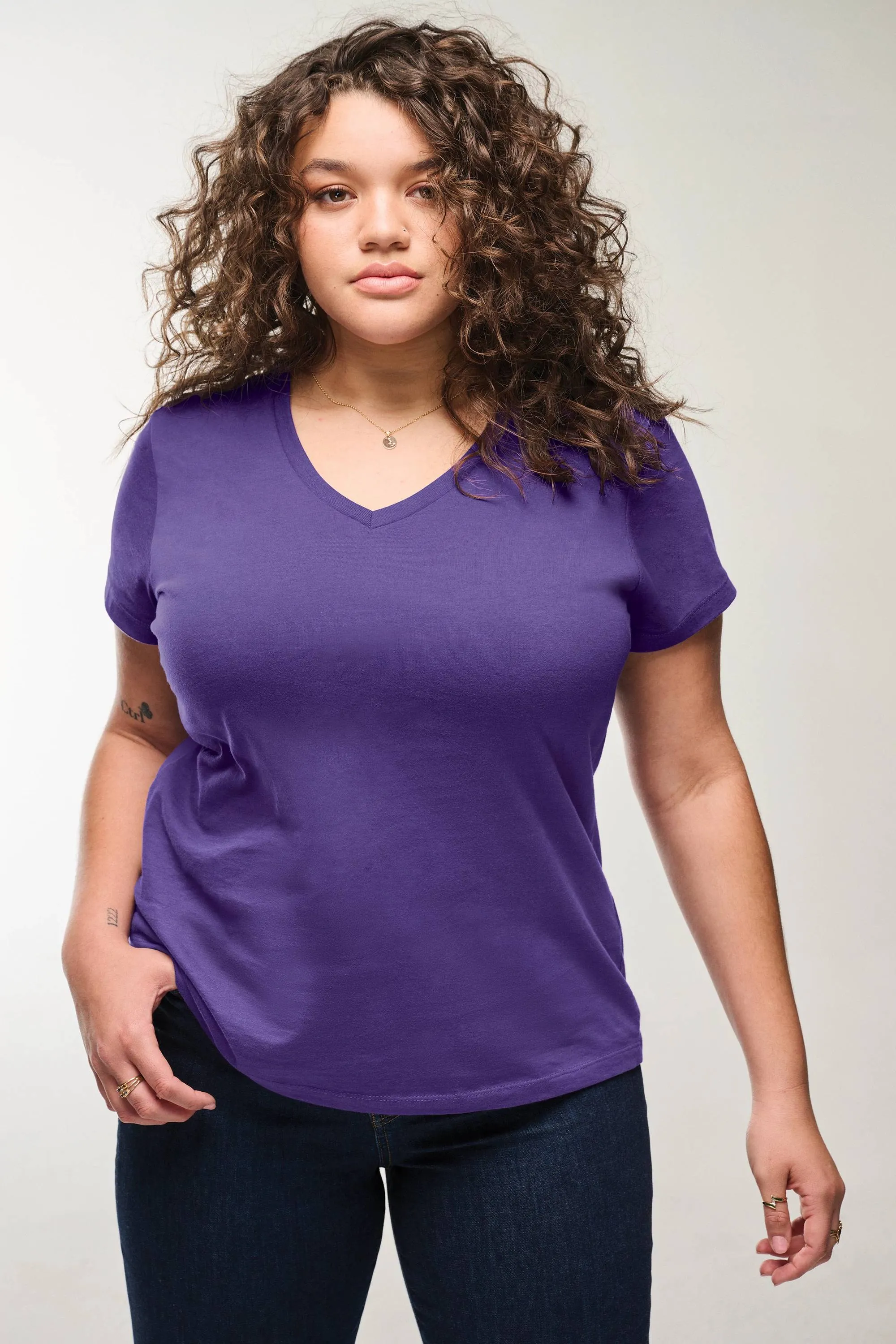 District Ladies Perfect Weight V-Neck Tee
