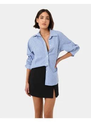 Forcast Women's Manhattan Striped Cotton Shirt