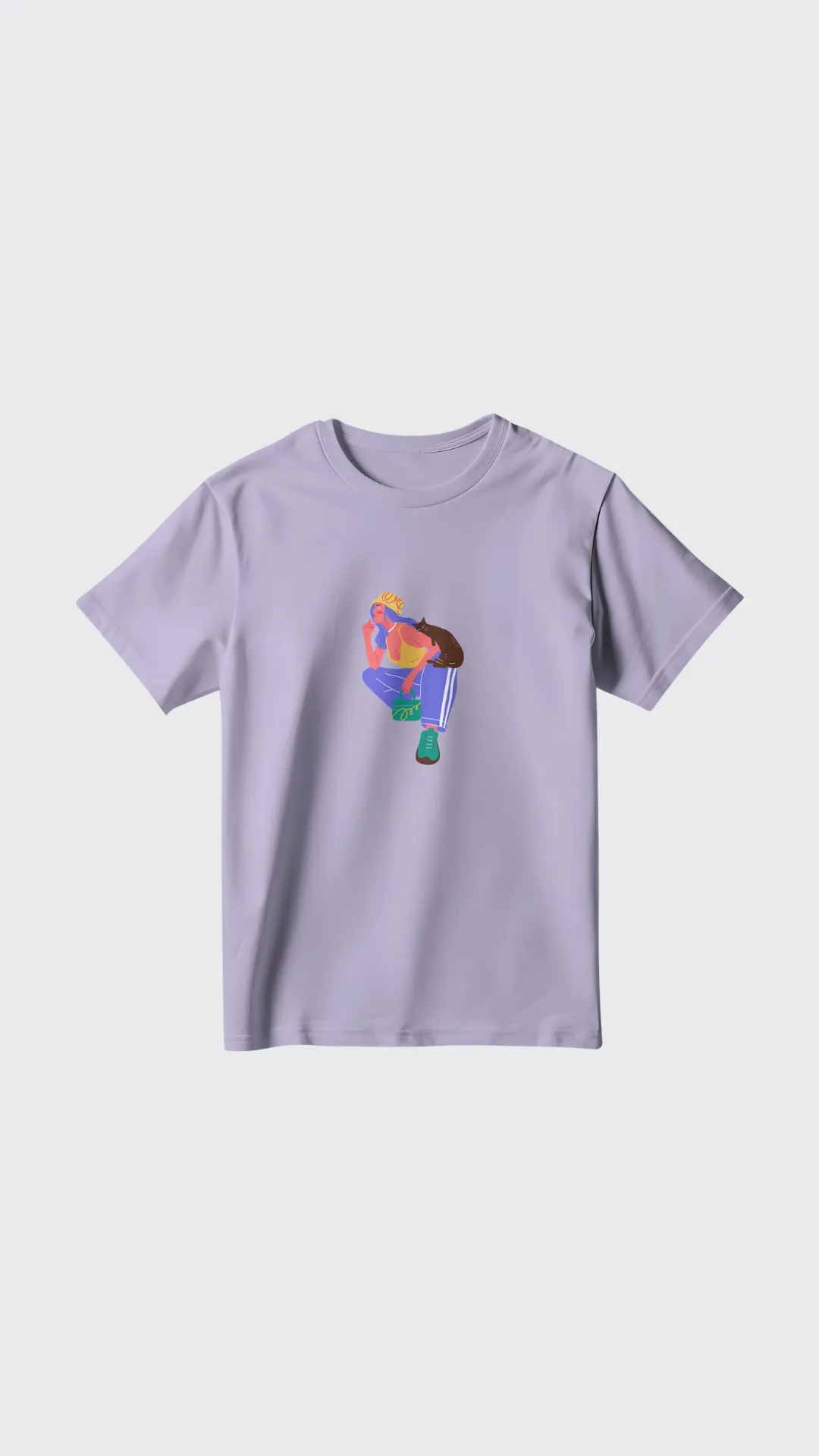 Girl Print Graphic Printed T-shirt Tee for Women
