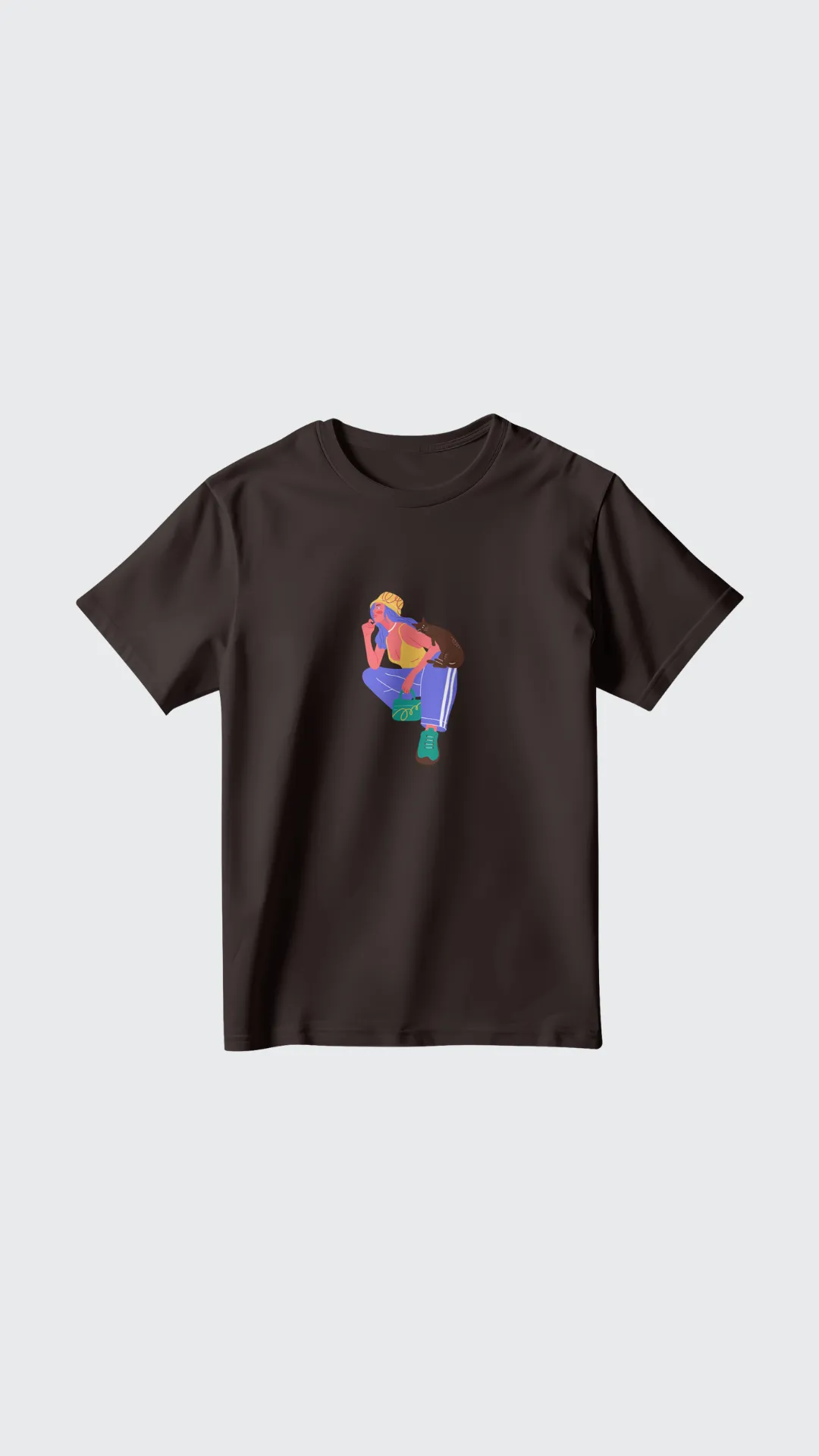 Girl Print Graphic Printed T-shirt Tee for Women