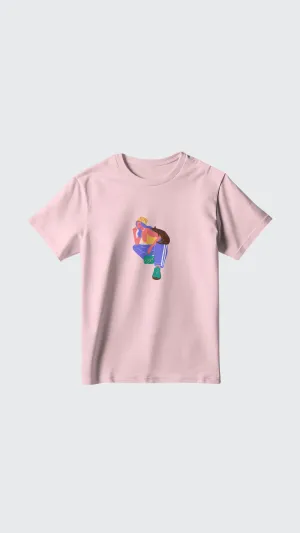 Girl Print Graphic Printed T-shirt Tee for Women