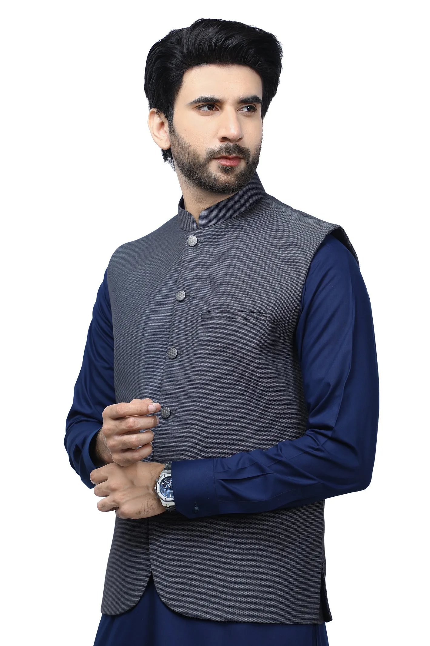 Grey Wash & Wear Waistcoat