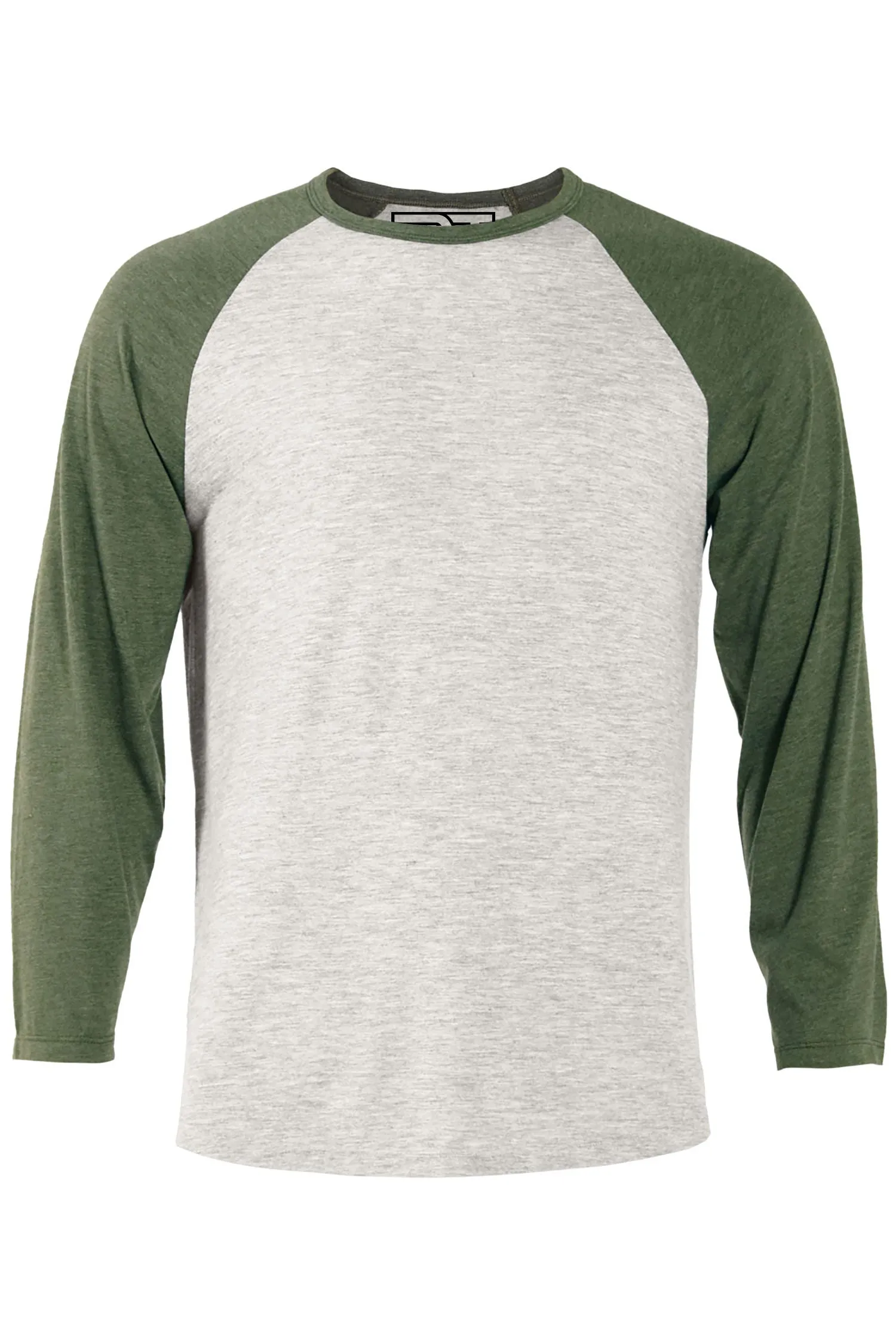 Heather Raglan T-Shirt - Oatmeal & Moss