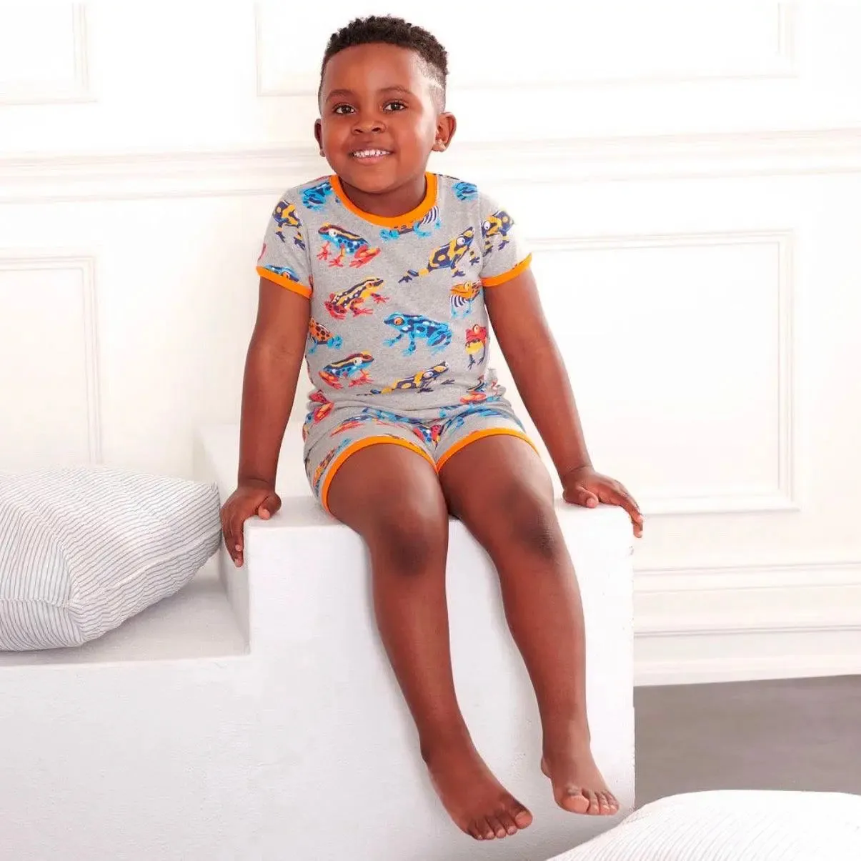 Leaping Frogs Organic Cotton Short Pajama Set | Hatley