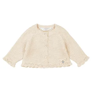 MAY Oatmeal Knit Baby Cardigan