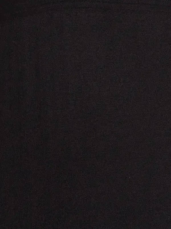 Men Black Tailored Fit Jacquard Acrylic Merino Blend Full Sleeve V Neck Collar Sweaters