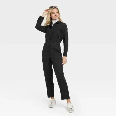 New - Universal Thread Women's Long Sleeve Button Down Coveralls Jumpsuits