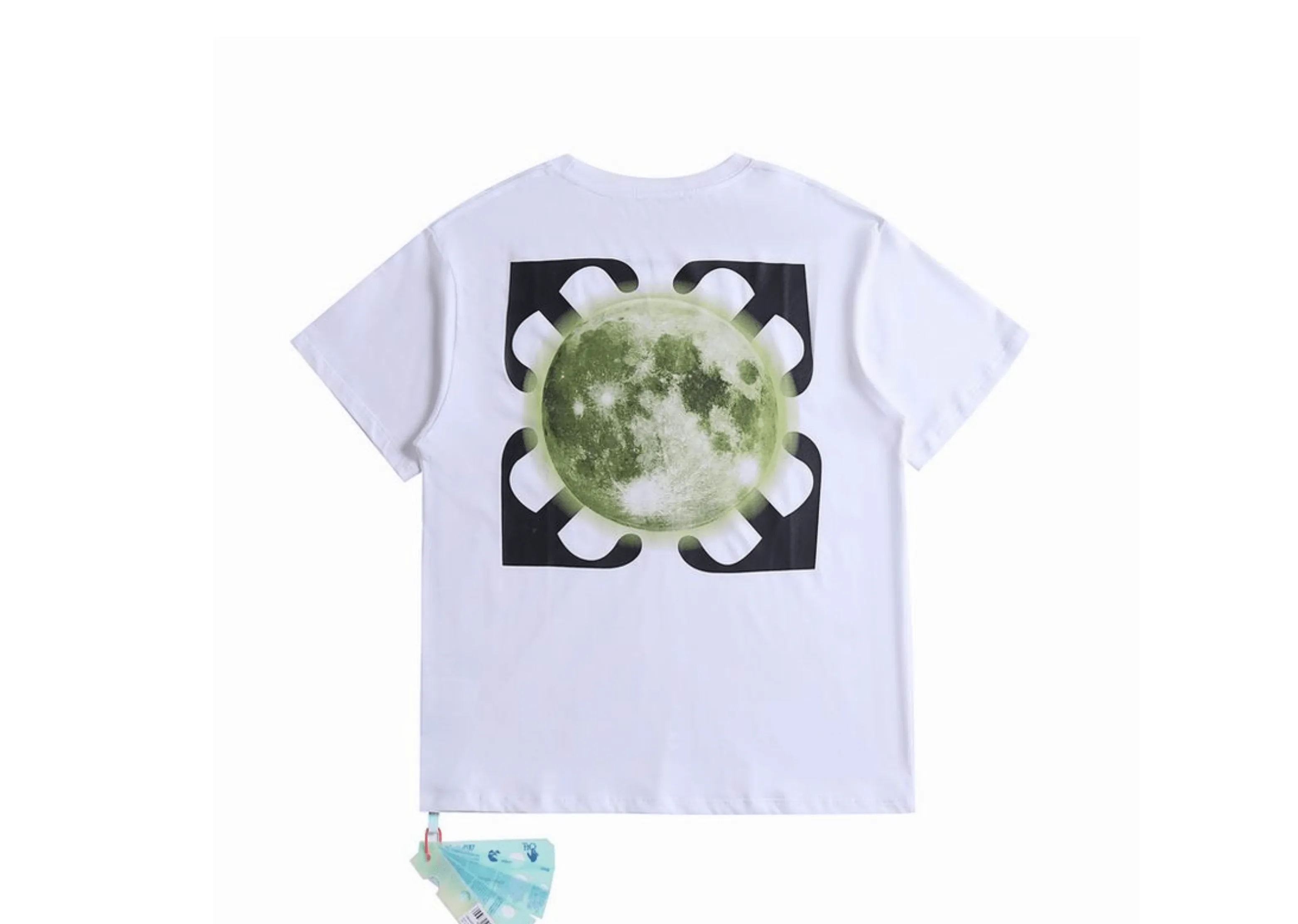 Off-White - Printed 'Bright Moon' White T-Shirt
