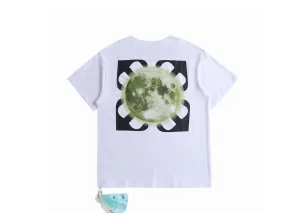 Off-White - Printed 'Bright Moon' White T-Shirt