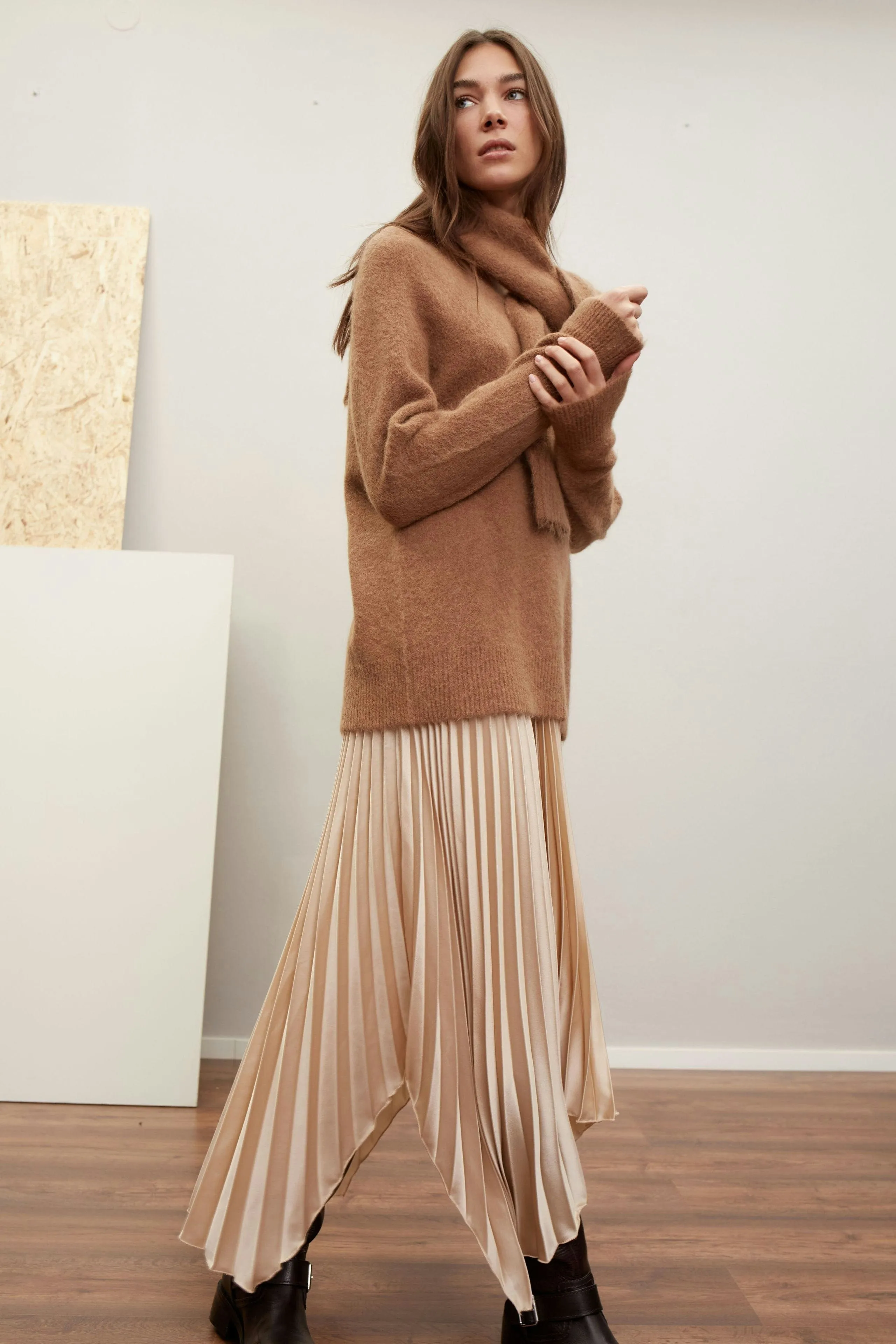 OUI FASHION - Jupe Midi à Plis
