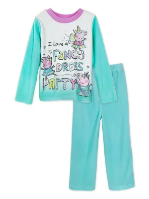 Peppa Pig Toddler Girls Fancy Dress Party 2 Piece Pajama Set