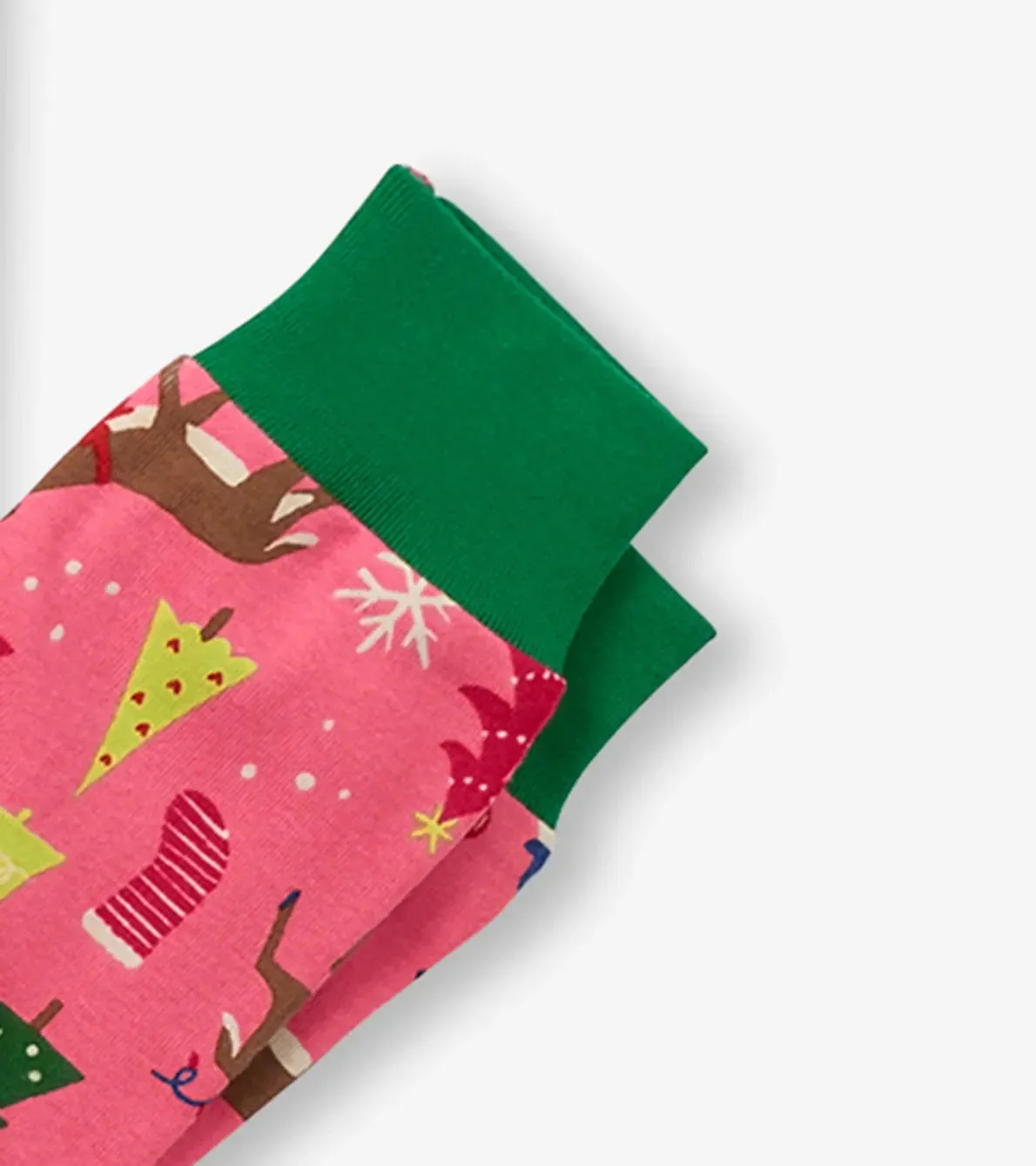 Pink Christmas Kids Organic Cotton Girls Pajama Set | Hatley