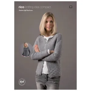 Rico Creative Soft Wool Aran Sweater and Cardigan Knitting Pattern 656