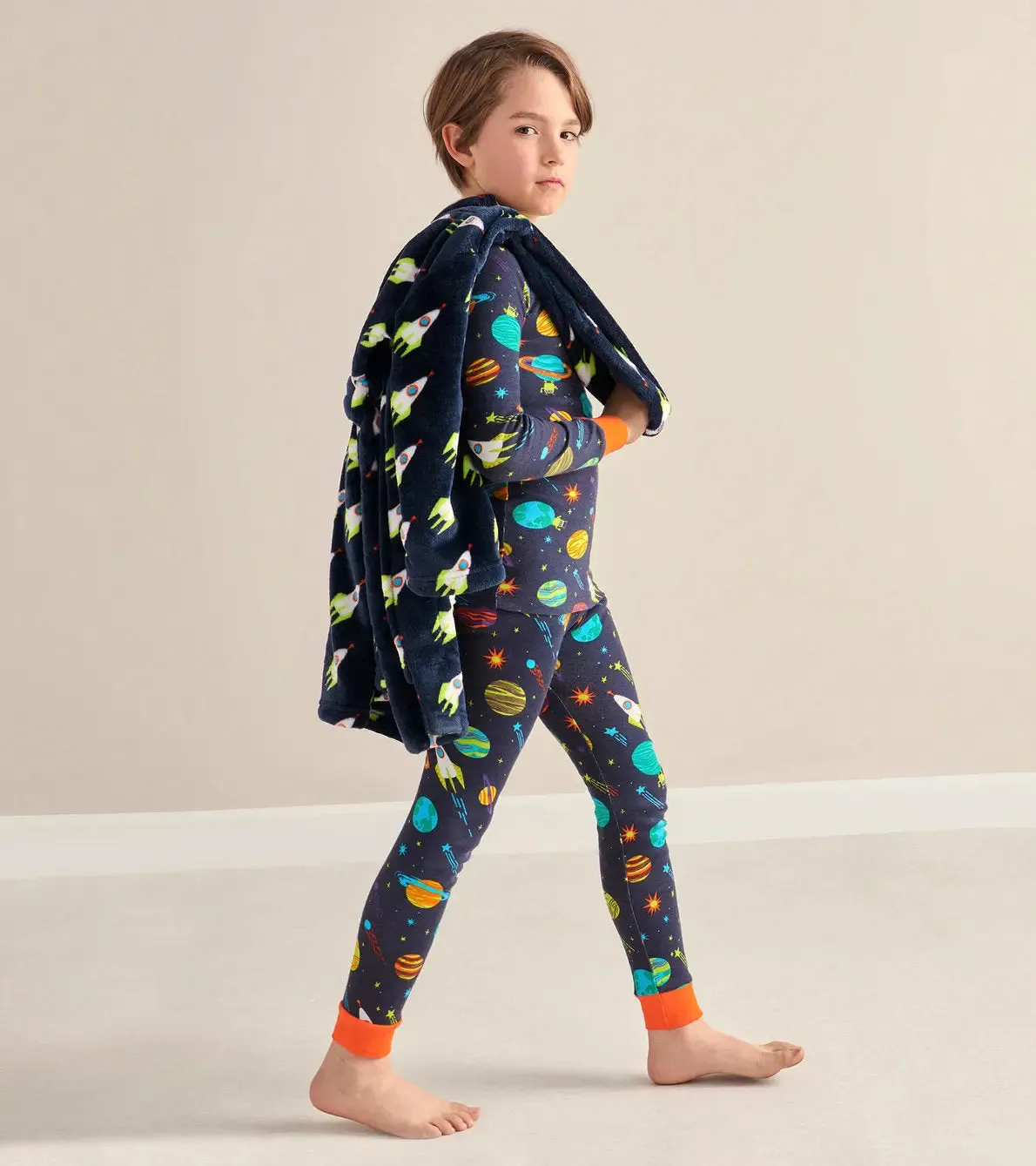Space Explorer Kids Organic Cotton Boys Pajama Set | Hatley