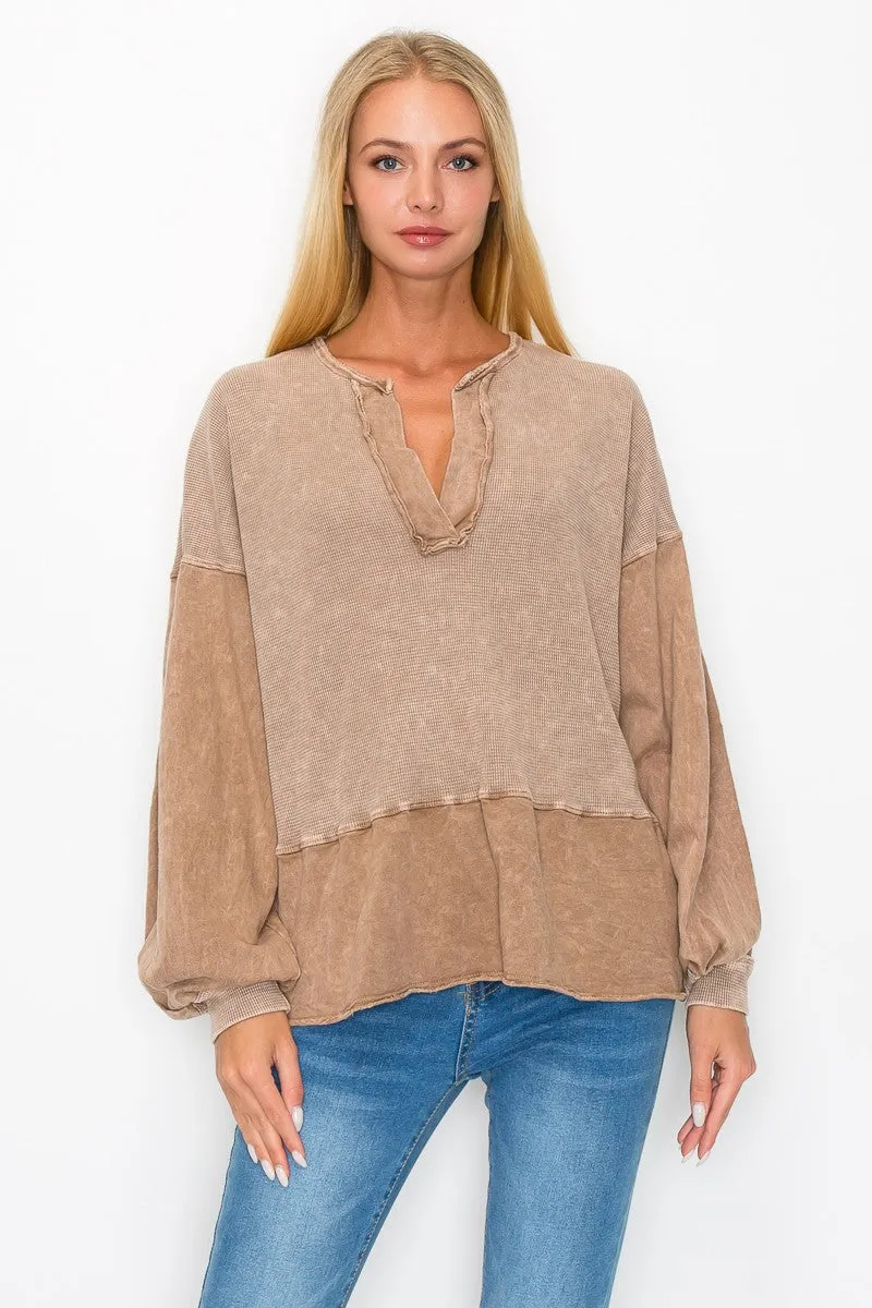 Stylish and Unique Mineral Washed Top