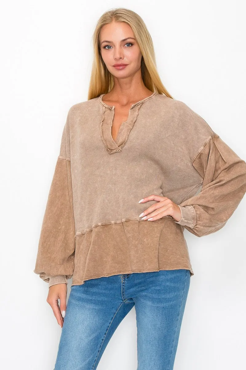 Stylish and Unique Mineral Washed Top