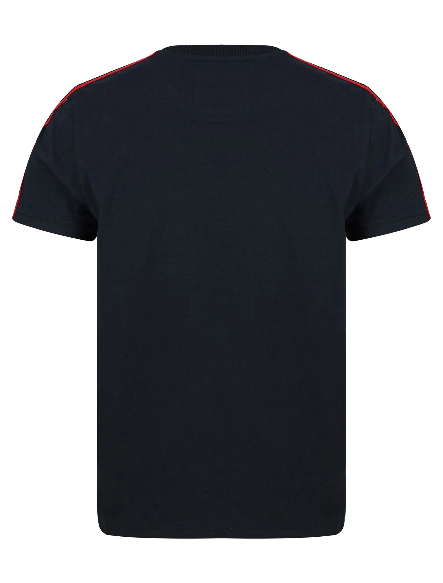 Taper Stripe Sleeve Cotton T-Shirt in Sky Captain Navy - Tokyo Laundry