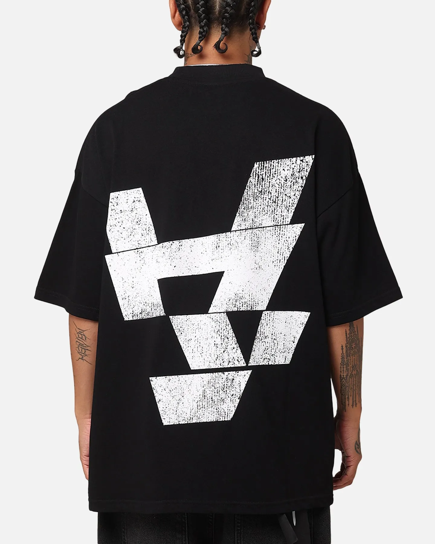 The Anti Order Smash Repair Mock Neck T-Shirt Black/White