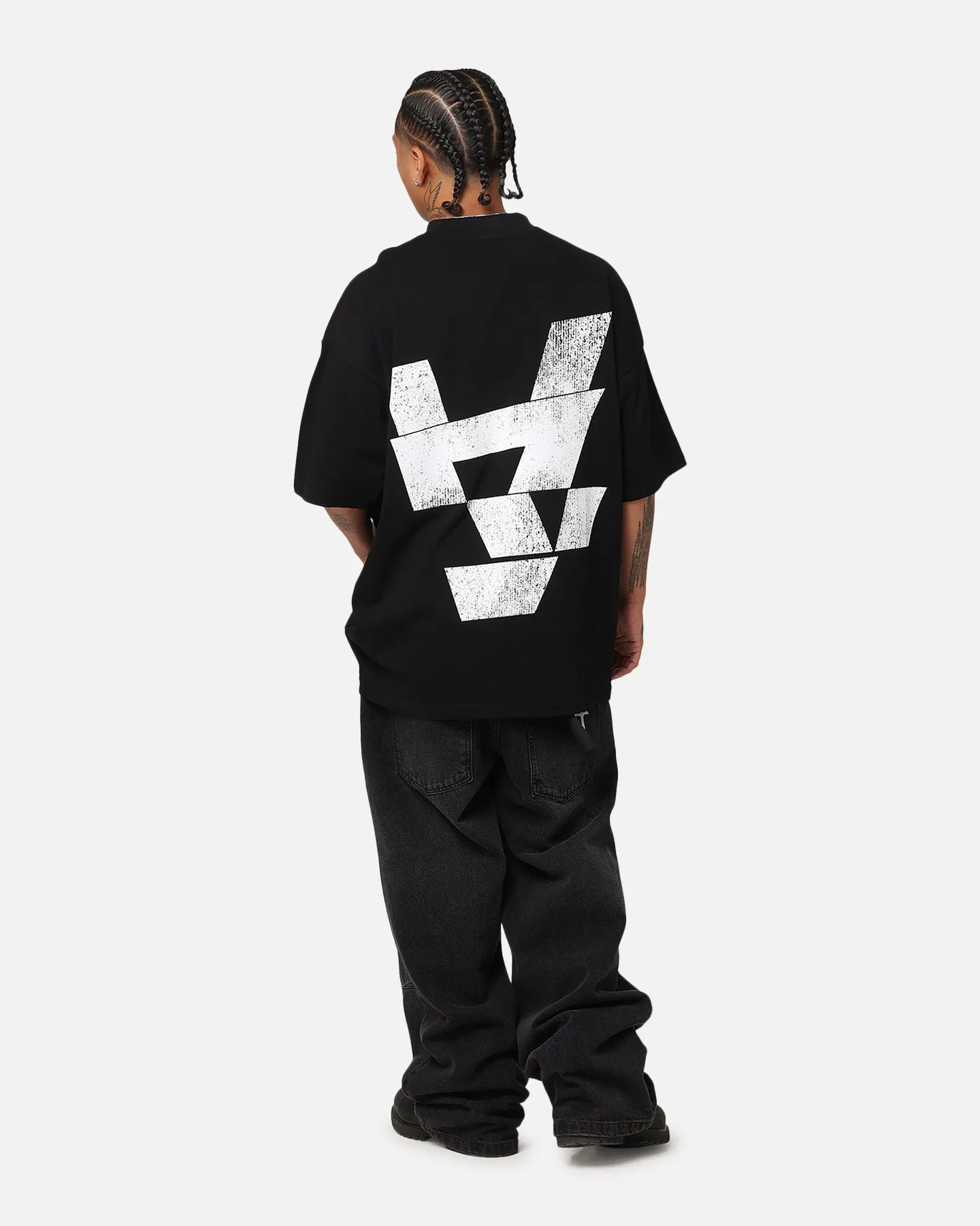 The Anti Order Smash Repair Mock Neck T-Shirt Black/White