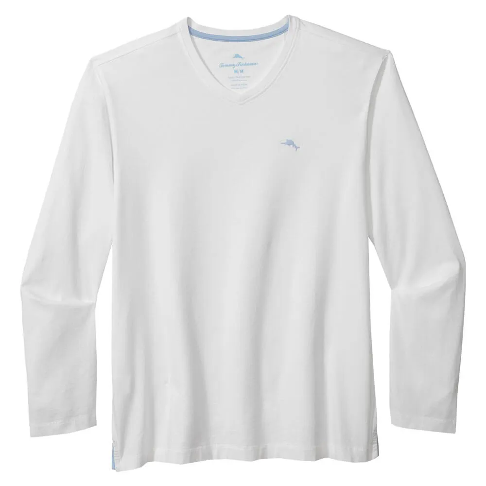 Tommy Bahama Bali Skyline V-Neck Long Sleeve T-Shirt - White
