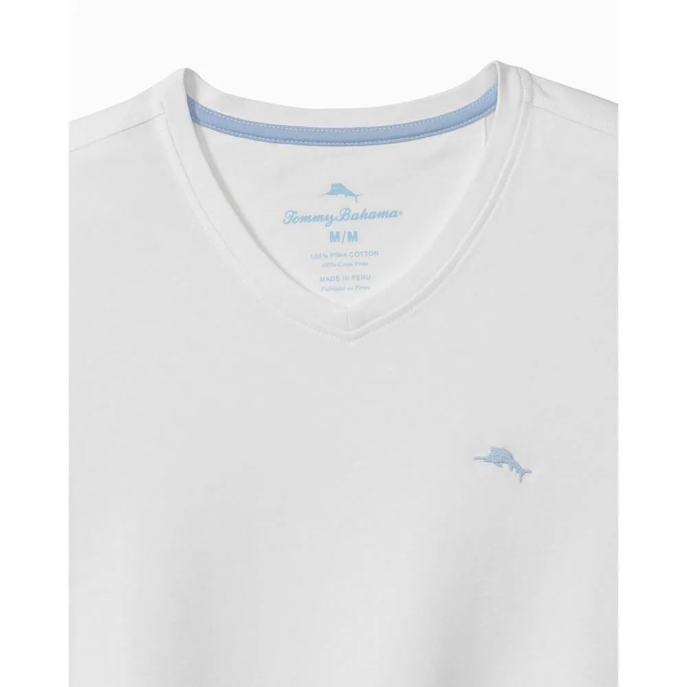 Tommy Bahama Bali Skyline V-Neck Long Sleeve T-Shirt - White