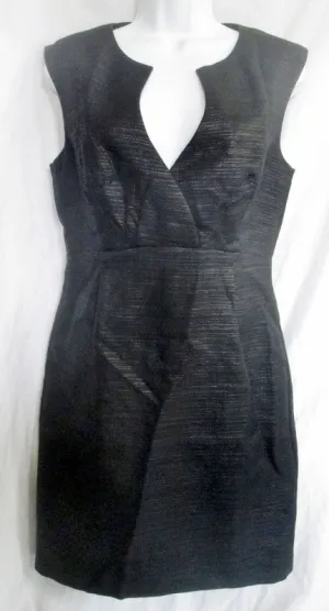 WOMENS TRINA TURK Formal Cocktail Mini Shift Dress Gown 6 BLACK Party