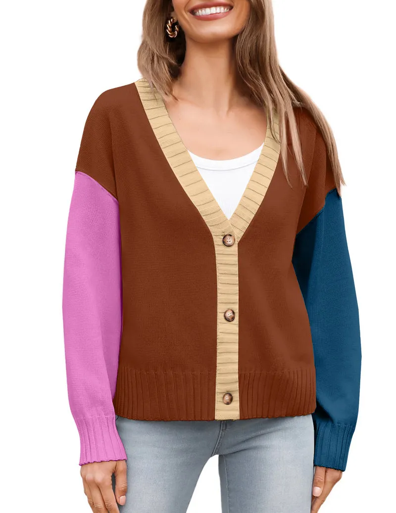 Zeagoo Women's Cropped Cardigan 2024 Fall Button Sweaters