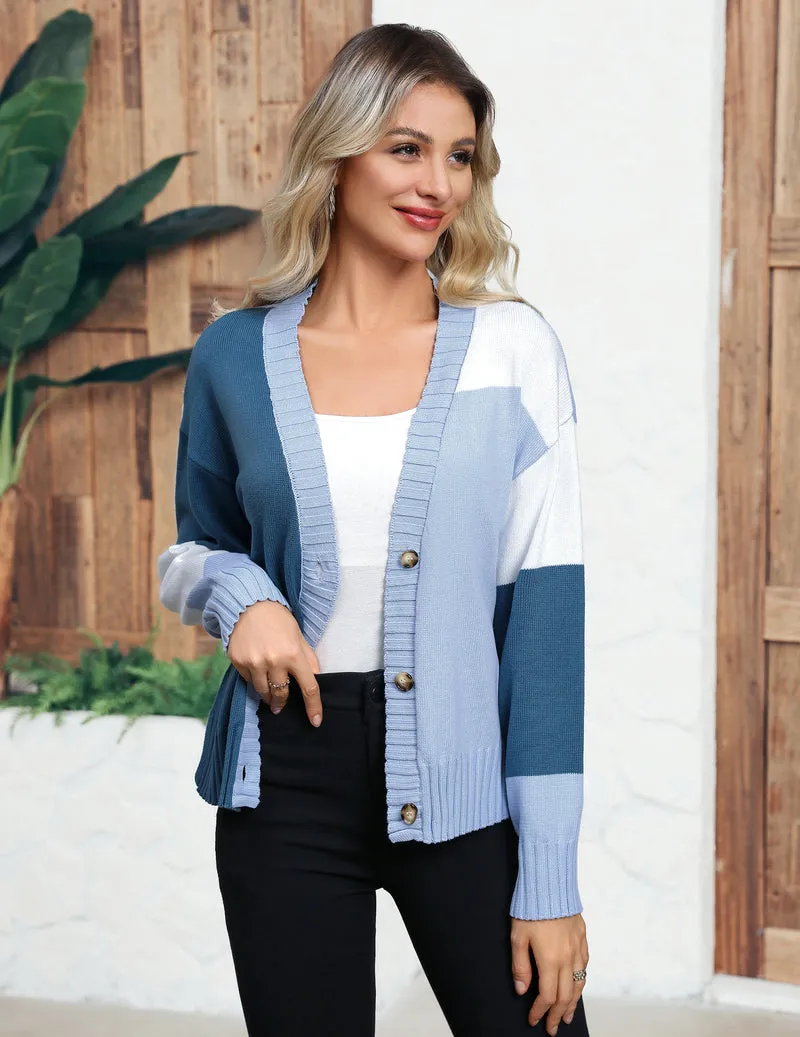 Zeagoo Women's Cropped Cardigan 2024 Fall Button Sweaters