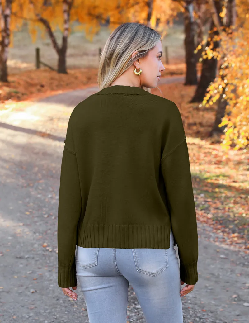 Zeagoo Women's Cropped Cardigan 2024 Fall Button Sweaters