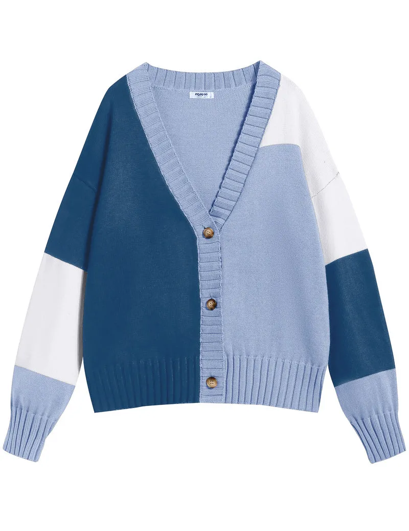 Zeagoo Women's Cropped Cardigan 2024 Fall Button Sweaters