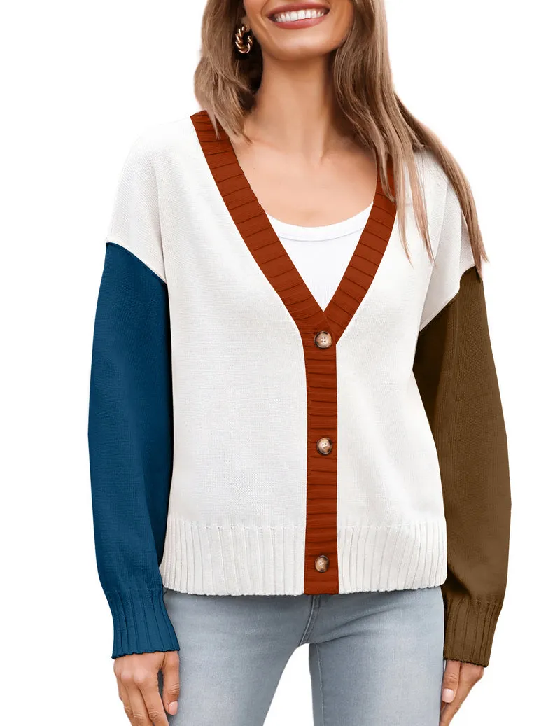 Zeagoo Women's Cropped Cardigan 2024 Fall Button Sweaters
