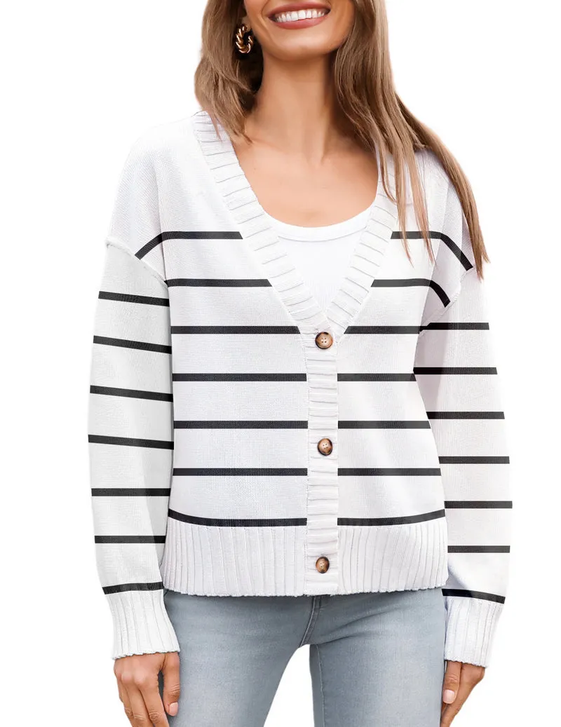 Zeagoo Women's Cropped Cardigan 2024 Fall Button Sweaters