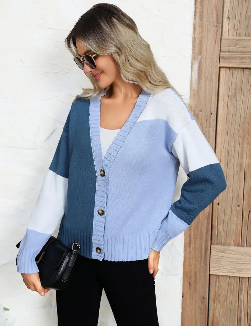 Zeagoo Women's Cropped Cardigan 2024 Fall Button Sweaters
