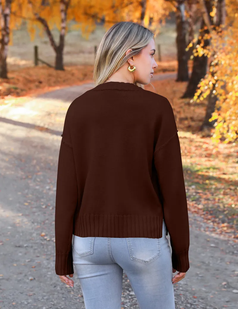 Zeagoo Women's Cropped Cardigan 2024 Fall Button Sweaters